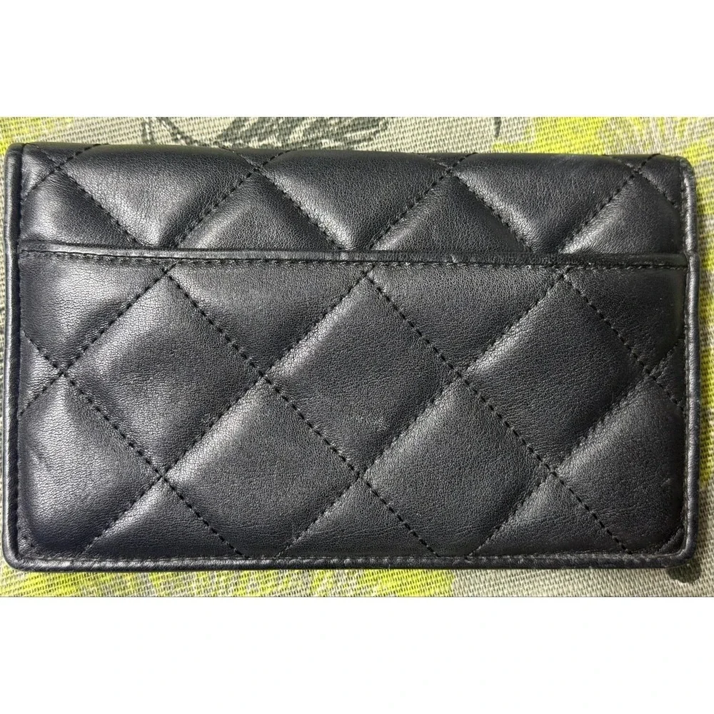 Kate Spade Quilted Leather‎ Wallet Black Puffer Style Elevated Classic